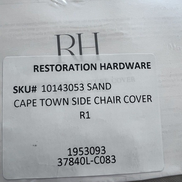 Restoration Hardware Cape Town Side Chair Outdoor Cover Sand New In Package - Picture 2 of 5